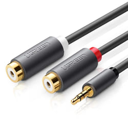 Ugreen 10547 câble audio 3,5mm 2 x RCA Noir