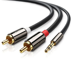 Ugreen 10584 câble audio 2 m 2 x RCA 3,5mm Noir