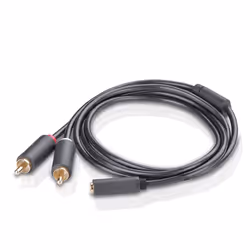 Ugreen 10588 câble audio 1 m 2 x RCA 3,5mm Noir