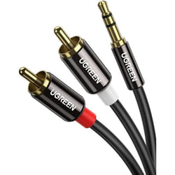Ugreen 10590 câble audio 3 m 2 x RCA 3,5mm Noir