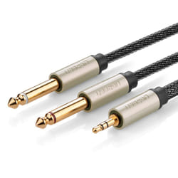 Ugreen 10613 câble audio 1 m 2 x 6,35 mm 3,5mm Noir