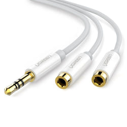 Ugreen 10739 câble audio 0,25 m 3,5mm 2 x 3.5mm Blanc