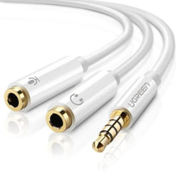 Ugreen 10789 câble audio 0,15 m 3,5mm 2 x 3.5mm Blanc