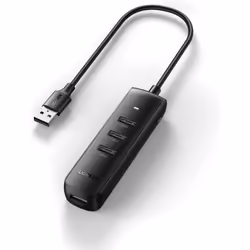 Ugreen 10915, USB 3.2 Gen 1 (3.1 Gen 1) Type-A, USB 3.2 Gen 1 (3.1 Gen 1) Type-A, 5000 Mbit/s, Noir, Câble rond, USB/AC