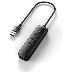 Ugreen 10915 hub & concentrateur USB 3.2 Gen 1 (3.1 Gen 1) Type-A 5000 Mbit/s Noir