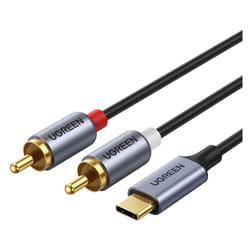 Câble audio usb-c mâle - 2RCA mâle 1,5m gris