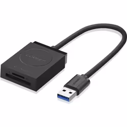 Ugreen 20250, MMC, MMCmicro, MicroSD (TransFlash), MicroSDHC, MicroSDXC, RS-MMC, SD, SDHC, SDXC, Noir, Acrylonitrile-Butadièn ...