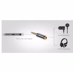 Ugreen 20502 changeur de genre de câble 2.5 mm 3,5 mm Noir - Vue supplémentaire 4
