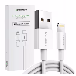 Ugreen cable USB 2.0 A lightning 2m, 5V/2.4A iPhone 7 / 7plus / 6S/ 6 / 6 Plus, iPhone 5s/5c/5, iPad Mini/Mini 2, iPad, 1 m,  ...