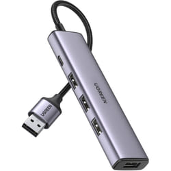 Répartiteur de port usb hub - 4x usb 3.0, gris