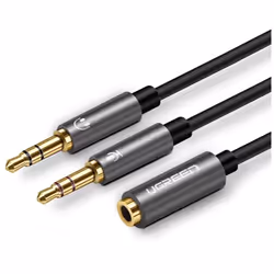 Code produit : 1021682 Le répartiteur de casque Ugreen permet de connecter un casque avec un microphone intégré et un seul co ...
