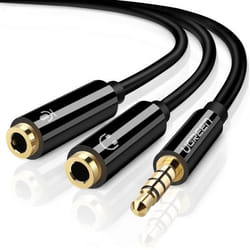Ugreen 30620 câble audio 0,15 m 3,5mm 2 x 3.5mm Noir