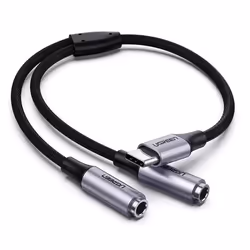 Adaptateur audio - Ugreen - 30732 - Type-C vers 2x Jack 35 mm - Noir - Transfert audio