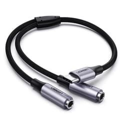 Adaptateur audio - Ugreen - 30732 - Type-C vers 2x Jack 35 mm - Noir - Transfert audio
