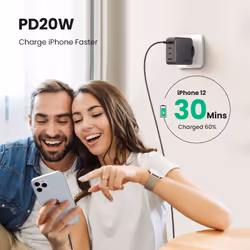 Ugreen 40747 chargeur d'appareils mobiles Universel Noir Secteur Charge rapide Intérieure - Vue supplémentaire 6