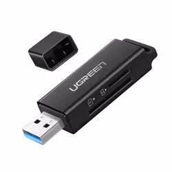 Ugreen 40752, MicroSD (TransFlash), MicroSDHC, MicroSDXC, SD, SDHC, SDXC, Noir, USB, 1 pièce(s)