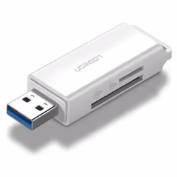 Ugreen 40753, MicroSD (TransFlash), MicroSDHC, MicroSDXC, SD, SDHC, SDXC, Blanc, USB, 20 mm, 66 mm, 11,5 mm