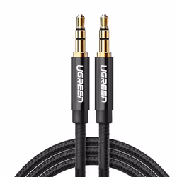 Ugreen - Câble Audio Plaqué Or (50363) - Jack 3.5mm vers Jack 3.5mm 2m - Noir