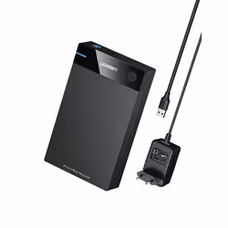 Ugreen 50422, Boîtier disque dur/SSD, 2.5/3.5", SATA, Série ATA II, Série ATA III, 5 Gbit/s, Connectivité USB, Noir