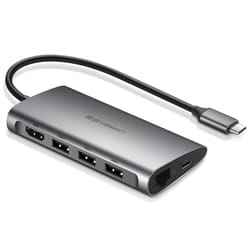 Ugreen 50538 station d'accueil USB 3.2 Gen 1 (3.1 Gen 1) Type-C Noir, Argent