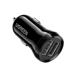 Ugreen 50875 chargeur d'appareils mobiles MP4, Ordinateur portable Noir Allume-cigare Auto