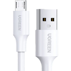 Ugreen - Câble pvc USB0-A - microUSB 480 Mb/s 1m blanc