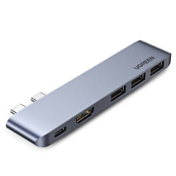 Ugreen 60559 station d'accueil USB 3.2 Gen 1 (3.1 Gen 1) Type-C Argent