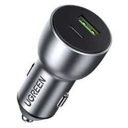Ugreen 60980 chargeur d'appareils mobiles Universel Argent Allume-cigare Charge rapide Auto