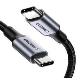 Ugreen 70427 câble USB 1 m USB 2.0 USB C Noir, Argent