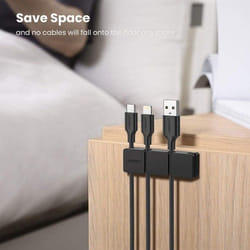 Organisateur de câble - Ugreen - 70585 - 4 clips - Noir - Simple et pratique