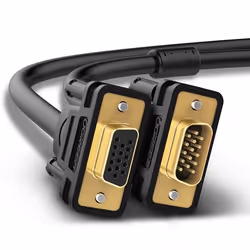 Ugreen 11615, 3 m, VGA (D-Sub), VGA (D-Sub), Mâle, Femelle, Noir