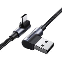 Câble usb-c coudé - usb 2.0 480Mb/s 3A 3m noir