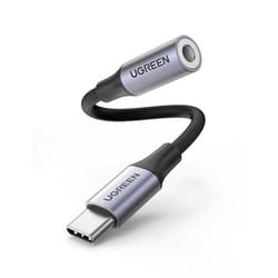 Ugreen 80154 câble de téléphone portable Noir, Gris USB C 3,5mm