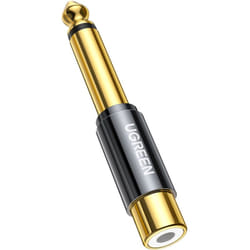 Adaptateur prise jack adaptateur 6,35 mm mâle vers rca femelle or