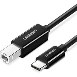 Câble pour imprimante, scanner, fax, usb-c - usb-b, 1m, noir