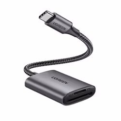 Ugreen 80888, MicroSD (TransFlash), SD, Noir, Métallique, 100 Mbit/s, USB 3.2 Gen 1 (3.1 Gen 1) Type-C, 34 mm, 56,1 mm