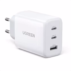 Chargeur USB C - UGREEN - 65W - 3 Ports - Compatible iPhone et MacBook - Design Compact