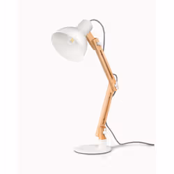 TOMONS DL1001EU lampe de table E27 4 W Laiton, Blanc, Bois