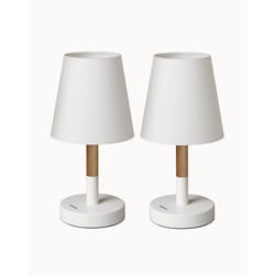 TOMONS LP04001EU lampe de table E14 4 W LED Blanc, Bois