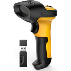 Scanner Code-Barres Laser sans Fil Inateck - Jaune - P6 - Portée 60m - Scan Automatique Rapide et Précis