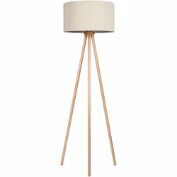 Lampadaire LED en Bois à Trépied pour Salon Chambre Bureau - Tomons