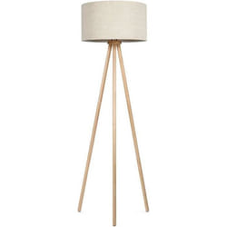 Lampadaire LED en Bois à Trépied pour Salon Chambre Bureau - Tomons