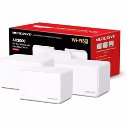 WiFi 6 Mesh AX3000 Mbps - MERCUSYS Halo H80X (3-Pack) - Couverture jusquà 650 m² - 3 Ports Ethernet Gigabit jusquà150 Appareils