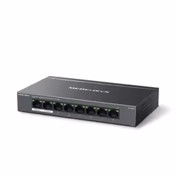 Mercusys MS108GP commutateur réseau Géré Gigabit Ethernet (10/100/1000) Connexion Ethernet, supportant l'alimentation via ce port (PoE) Noir