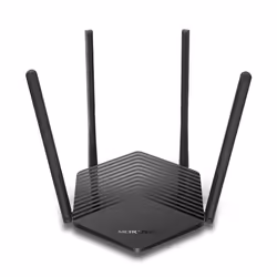 Mercusys MR60X, Wi-Fi 6 (802.11ax), Bi-bande (2,4 GHz / 5 GHz), Ethernet/LAN, Noir, Routeur