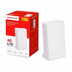 Mercusys MB110-4G, Wi-Fi 4 (802.11n), Monobande (2,4 GHz), Ethernet/LAN, 4G, Blanc, Routeur de bureau/poteau