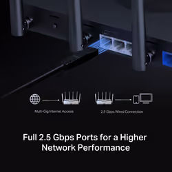 Mercusys MR47BE routeur sans fil 2.5 Gigabit Ethernet Tri-bande (2,4 GHz / 5 GHz / 6 GHz) Noir - Vue supplémentaire 6
