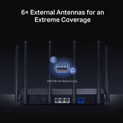 Mercusys MR47BE routeur sans fil 2.5 Gigabit Ethernet Tri-bande (2,4 GHz / 5 GHz / 6 GHz) Noir - Vue supplémentaire 7