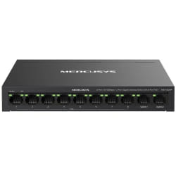 Mercusys MS110CMP commutateur réseau Fast Ethernet (10/100) Connexion Ethernet, supportant l'alimentation via ce port (PoE) Noir