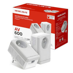Adaptateur CPL - Mercusys - MP300P - 600 Mbps - 1 Port Ethernet - Prise Intégrée Type F